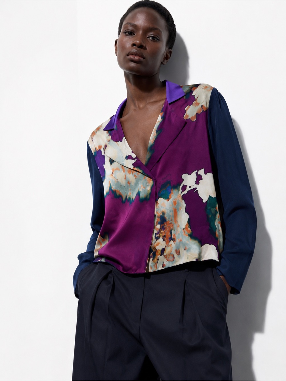 Elie Tahari Silk Floral Top